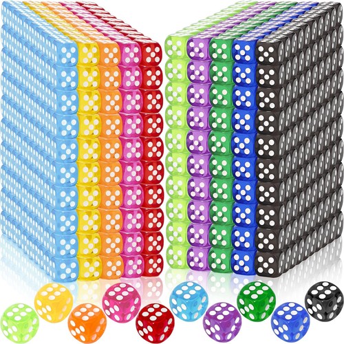 100 pieces colored dice bulk - colored,